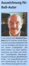 Auszeichnung f&uuml;r BoD-Autor